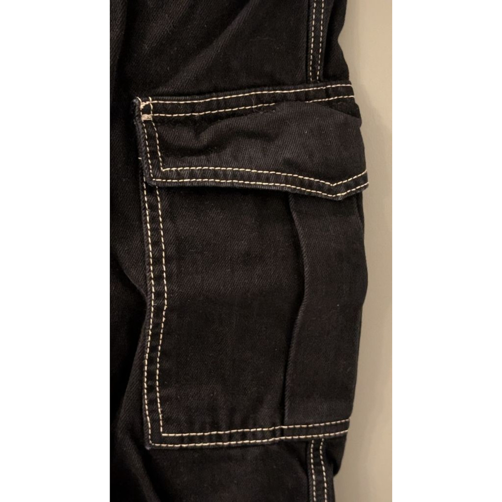 Women's BDG Urban Outfitters Black Cargo Pants with White Stitching Size 29 - Picture 2 of 11